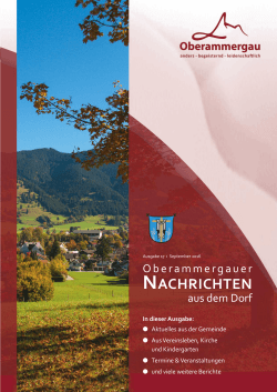 NachrichteN - Gemeinde Oberammergau