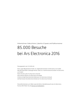 Bilanz Ars Electronica Festival 2016 / Pressetext als PDF