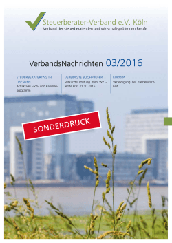 VerbandsNachrichten 03/2016
