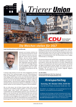 Die Weichen stellen f&uuml;r 2017 Kreisparteitag