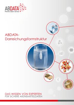 ABDATA- Darreichungsformstruktur - ABDATA Pharma-Daten