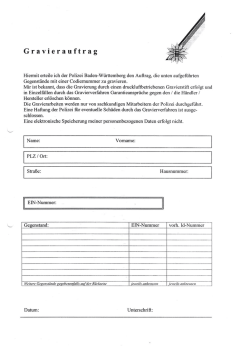 Gravierauftrag