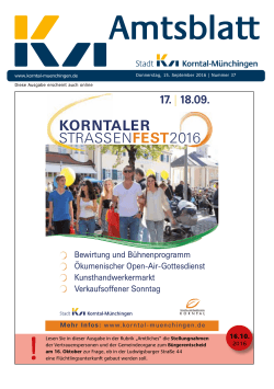 Amtsblatt KW 37/2016 - Korntal