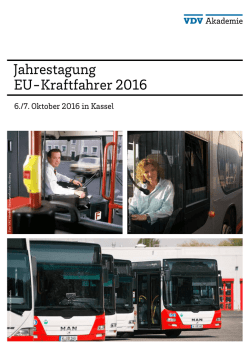 Jahrestagung EU-Kraftfahrer 2016 - VDV