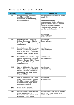 Chronologie der Senioren Union Rastede