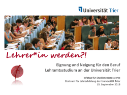 Lehrer*in - Universität Trier