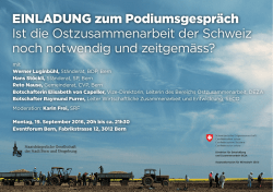 Einladung zum Podiumsgespräch - Eidgenössisches Departement