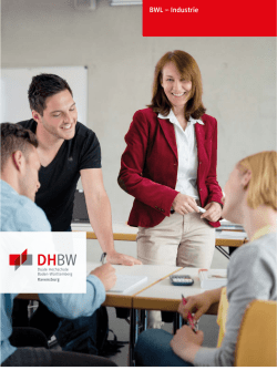 BWL – Industrie - DHBW Ravensburg