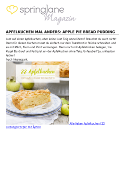 Apfelkuchen mal anders: Apple Pie Bread Pudding