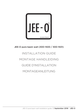 installation guide montage handleiding guide d`installation - JEE-O