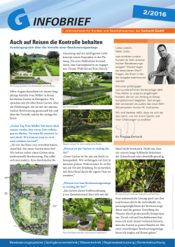 infobrief - Gerhardt GmbH