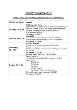 Herbstferienplan 2016 - in der St. Mechthild Grundschule