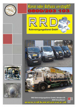 Folder RRD - RRD Rohrreinigungsdienst GmbH