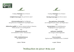Menü 1 Menü 2 - Gösser Bräu Graz