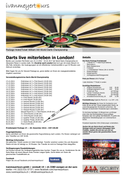 Darts live miterleben in London!