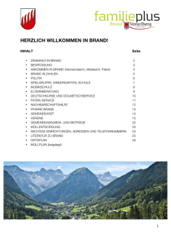 herzlich willkommen in brand!