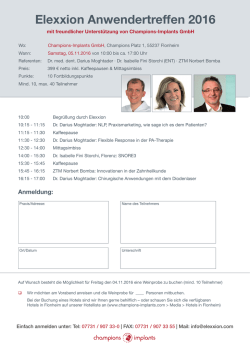 Elexxion Anwendertreffen 2016