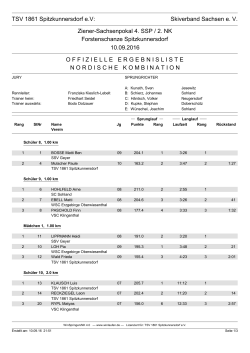 Ergebnisse NK - TSV 1861 Spitzkunnersdorf Abt. Wintersport