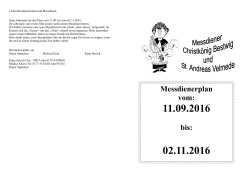 Messdiener 11.09.2016 - 02.11.2016