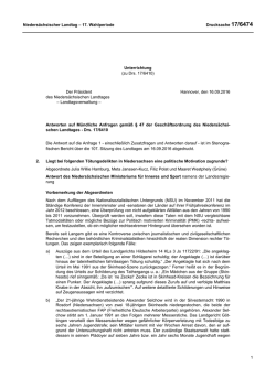 Drucksachen allgemein - Nieders&auml;chsischer Landtag