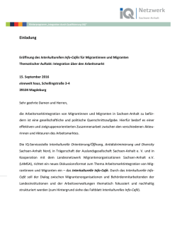 Eingeladenen - Integrationsportal Sachsen
