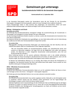 Eckpunktepapier zur Kommunalwahl 2016