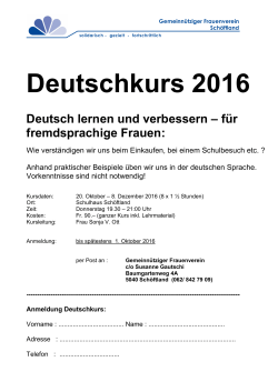 Deutschkurs 2016 - Gemeinnützige Frauenverein