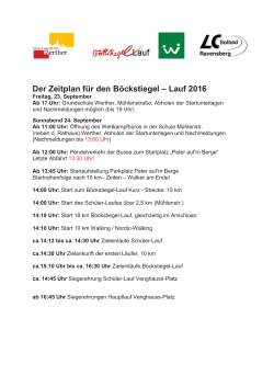 Zeitplan - LC Solbad Ravensberg