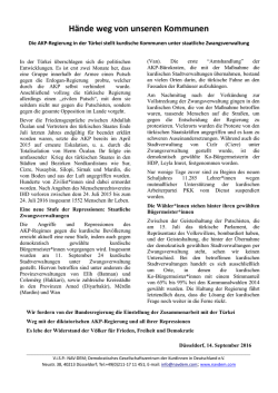 H&auml;nde weg von unseren Kommunen