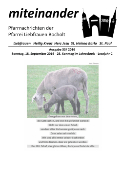 Aktuelle Pfarrnachrichten - Pfarrei Liebfrauen Bocholt