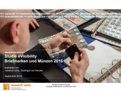 Studie eVisibility Briefmarken und Münzen 2016