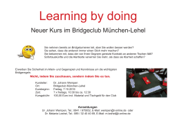 Learning by doing - Bridgeclub München