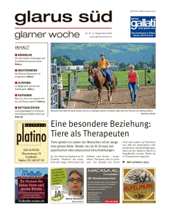Glarner Woche, Glarus S&uuml;d, 14.9.2016