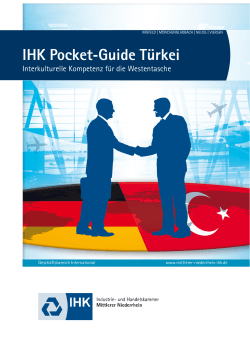 IHK Pocket-Guide Türkei - IHK Mittlerer Niederrhein