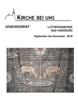 Gemeindebrief 4/2016 - Ev.-luth. Kirchengemeinde Martin Luther