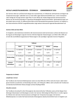 histalp langzeitklimareihen &ndash; &ouml;sterreich sommerbericht 2016