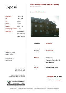2 Zimmer - 40m² - DG - Neuenkirchener Str. zum 01.12.2016