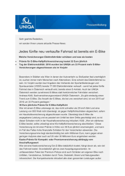 Jedes f&uuml;nfte neu verkaufte Fahrrad ist bereits ein E-Bike
