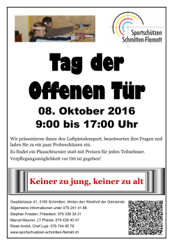 Tag der Offenen Tür - Sportschützen Schmitten