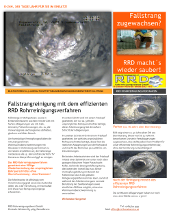 Folder Fallstrangreinigung - RRD Rohrreinigungsdienst GmbH