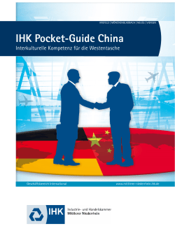 IHK Pocket-Guide China - IHK Mittlerer Niederrhein