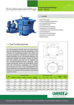 Schubbodenzentrifuge - Lanner Anlagenbau GmbH
