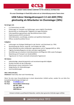 LKW-Fahrer Stückguttransport CE mit ADR (70%)