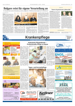 Krankenpflege - Hildesheimer Allgemeine Zeitung