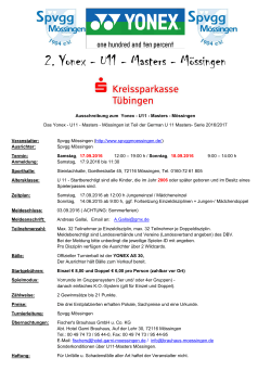 2. Yonex - U11 - Masters