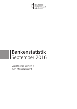Bankenstatistik - September 2016