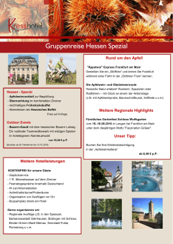 Gruppenreise Hessen Spezial