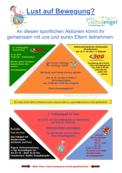 Lust auf Bewegung? - Montessori-Schule