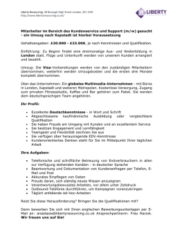 ein Umzug nach Kapstadt ist hierbei Voraussetzung Gehaltsan