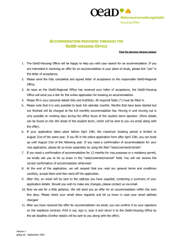 Infosheet OeAD-Scholarship Holders